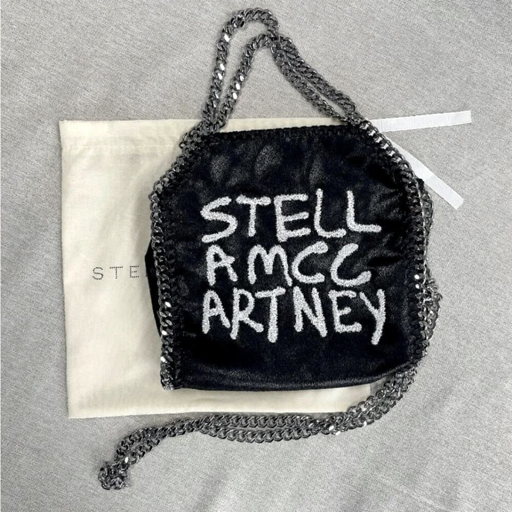 Stella Mccartney falabella mini tote with letters